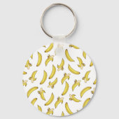 Banana Pattern Printed Keychain Schlüsselanhänger (Vorderseite)