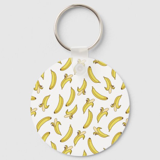 Banana Pattern Printed Keychain Schlüsselanhänger (Vorderseite)