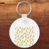 Banana Pattern Printed Keychain Schlüsselanhänger (Rückseite)