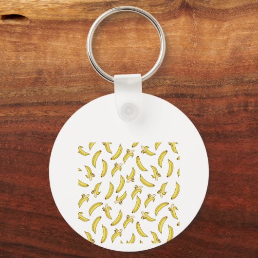 Banana Pattern Printed Keychain Schlüsselanhänger (Rückseite)