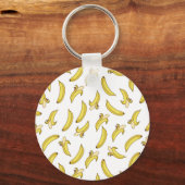 Banana Pattern Printed Keychain Schlüsselanhänger (Vorderseite)