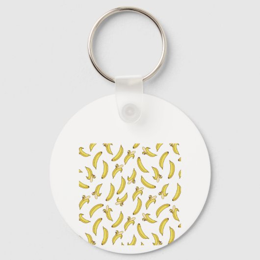 Banana Pattern Printed Keychain Schlüsselanhänger (Rückseite)