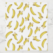 Banana Pattern Printed Wine Label Weinetikett (Einzelnes Label)