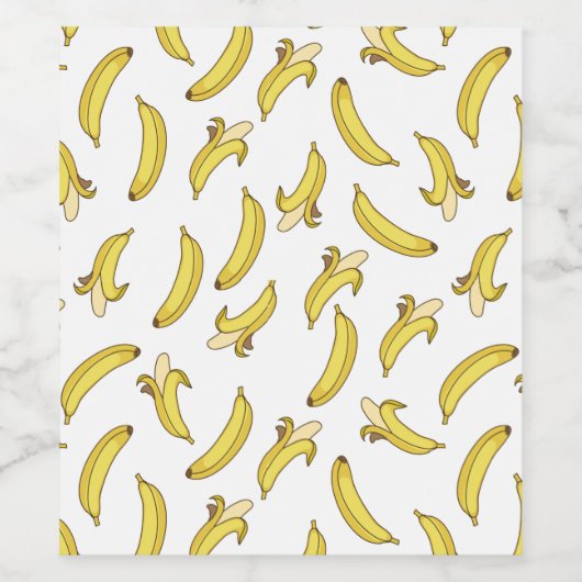 Banana Pattern Printed Wine Label Weinetikett (Einzelnes Label)