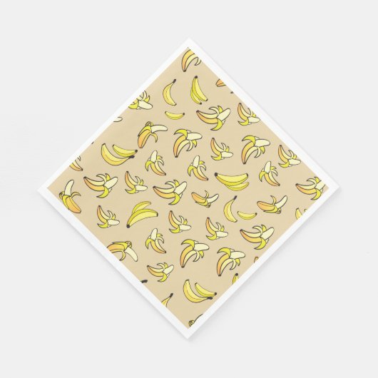 Banana Pattern Serviette (Ecke)