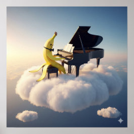 Banana Peel Piano Poster