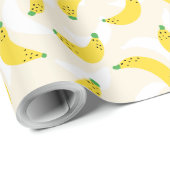 Banana Pop Gelbe Creme Geschenkpapier (Rolleneckpunkt)