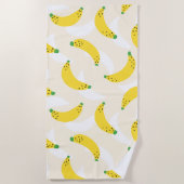 Banana Pop Gelbe Creme Strandtuch (Vorderseite)