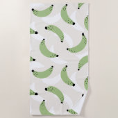 Banana Pop Sage Green Strandtuch (Vorderseite)