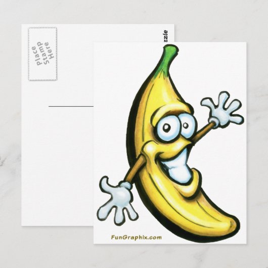 Banana Postkarte (Vorne/Hinten)