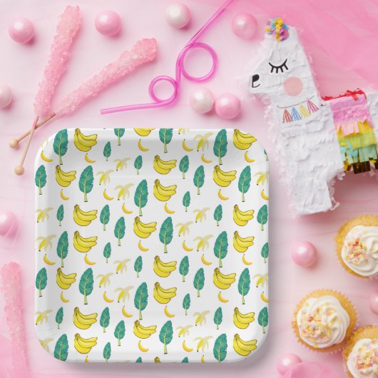 Banana Print Paper-Teller Pappteller (Party)