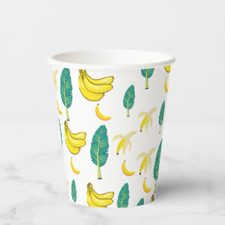 Banana Print Pappbecher