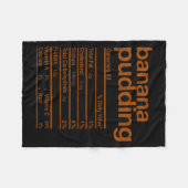 Banana Pudding Nutrition Facts Funny Thanksgiving  Fleecedecke (Vorderseite (Horizontal))