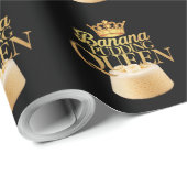 Banana Pudding Queen Ultimate Design zum Dessert Geschenkpapier (Rolleneckpunkt)