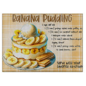 Banana Pudding Rezept Schneidebrett (Vorderseite)