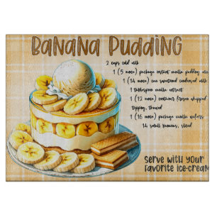Banana Pudding Rezept Schneidebrett