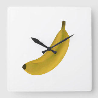 Banana Quadratische Wanduhr