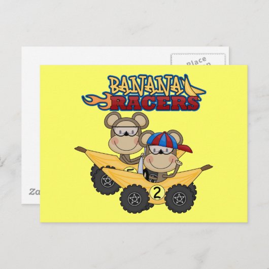 Banana Racers Tshirts und Geschenke Postkarte (Vorne/Hinten)