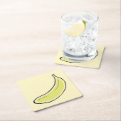 Banana Rechteckiger Pappuntersetzer (Vor Ort)
