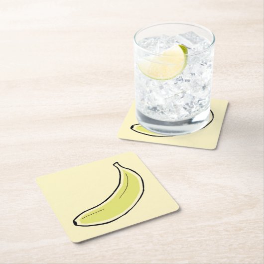 Banana Rechteckiger Pappuntersetzer (Vor Ort)