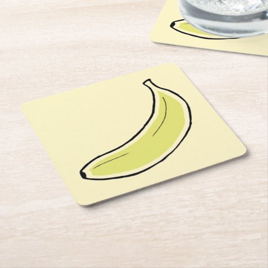 Banana Rechteckiger Pappuntersetzer (angewinkelt)