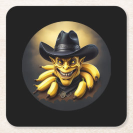 Banana Republic Troll Cowboy Rechteckiger Pappuntersetzer