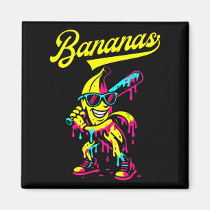 Banana Retro Rücken Popular Frucht Baseball Bana Magnet