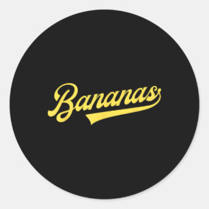 Banana Retro Throwback Bananen Klassischer T - Shi Runder Aufkleber