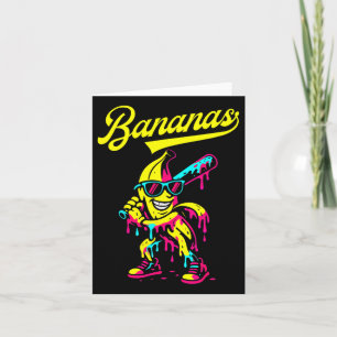 Banana Retro Throwback Beliebte Frucht Baseball Ba Karte