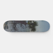 Banana River Palm Trees Painterly Skateboard (Horizontal)