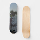 Banana River Palm Trees Painterly Skateboard (Vorderseite)