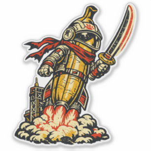 Banana Rocket Ronin — Vintage Weltraumforscher  Aufkleber