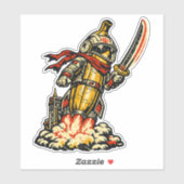 Banana Rocket Ronin — Vintage Weltraumforscher  Aufkleber (Blatt)