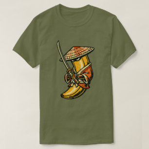 Banana Ronin — Wandernder Samurai Lustige Frucht T-Shirt