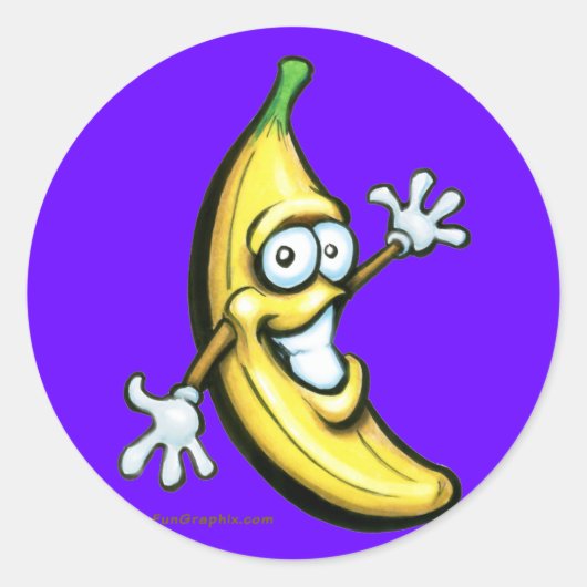 Banana Runder Aufkleber (Vorderseite)