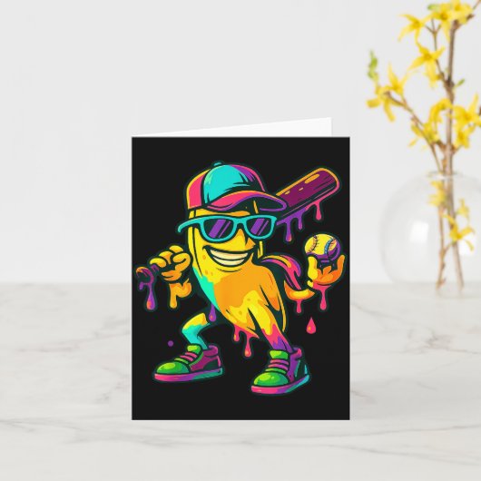 Banana Shirt Funny Banana Drip Graphic Kids Boys G Karte (Gelbe Blume)