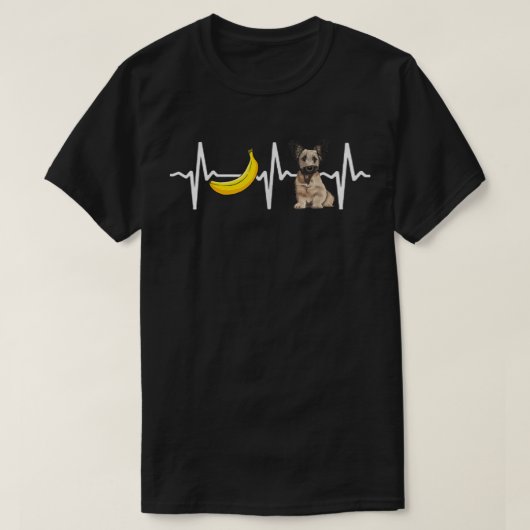 Banana Skye Terrier Heartbeat Dog Lover  T-Shirt (Design vorne)