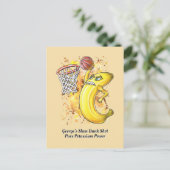 Banana Slam Dunk Pure KaliumPower Fruchtbar Postkarte (Stehend Vorderseite)