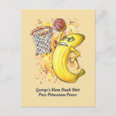 Banana Slam Dunk Pure KaliumPower Fruchtbar Postkarte (Vorderseite)