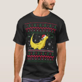Banana Slug Santa Claus Ugly Christmas Pattern Hol T-Shirt (Vorderseite)