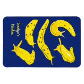 Banana Slugs Gelb und Royal Blue Personalisiert Magnet (Horizontal)