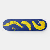 Banana Slugs Gelb und Royal Blue Personalisiert Skateboard (Horizontal)