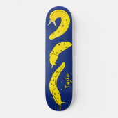 Banana Slugs Gelb und Royal Blue Personalisiert Skateboard (Vorderseite)