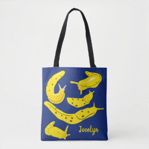 Banana Slugs Gelb und Royal Blue Personalisiert Tasche