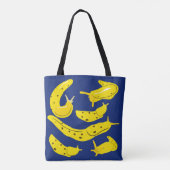 Banana Slugs Gelb und Royal Blue Personalisiert Tasche (Rückseite)