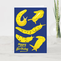 Banana Slugs Yellow und Royal Blue Birthday