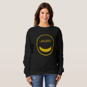 Banana Smiling Face Fruit Health For Vegetarians Sweatshirt (Vorne ganz)