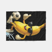 Banana Soccer  Fleecedecke (Vorderseite (Horizontal))