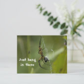 Banana Spider Web einfach da drin Postkarte (Stehend Vorderseite)