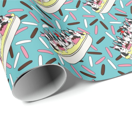 Banana split Boston mit besprüht Geschenkpapier (Rolleneckpunkt)